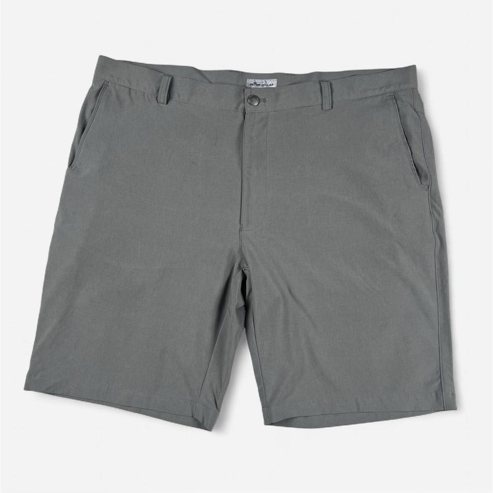 Peter Millar Salem Performance Golf Shorts Men's Grey Preppy Flat Front size 40